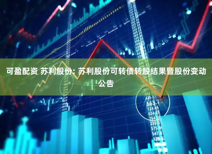 可盈配資 蘇利股份: 蘇利股份可轉債轉股結果暨股份變動公告